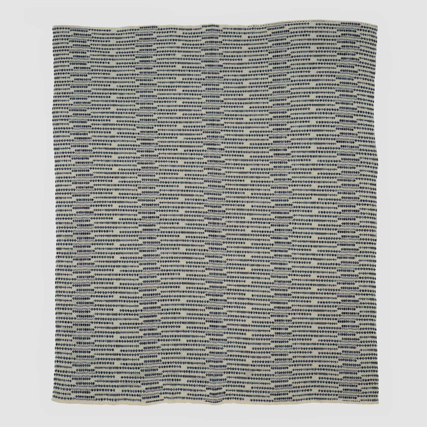 Cotton Sustainable Knit Striped Throw Blanket - Sand Stone