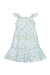 Blue Vines Woven Summer Dress