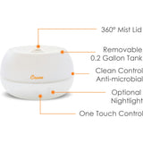 0.2 Gal. 2-in-1 Ultrasonic Cool Mist Humidifier & Aroma Diffuser for Small Rooms