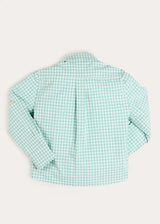 Lucas Check Pocket Detail Long Sleeve Shirt in Green (18mths- 10yrs)