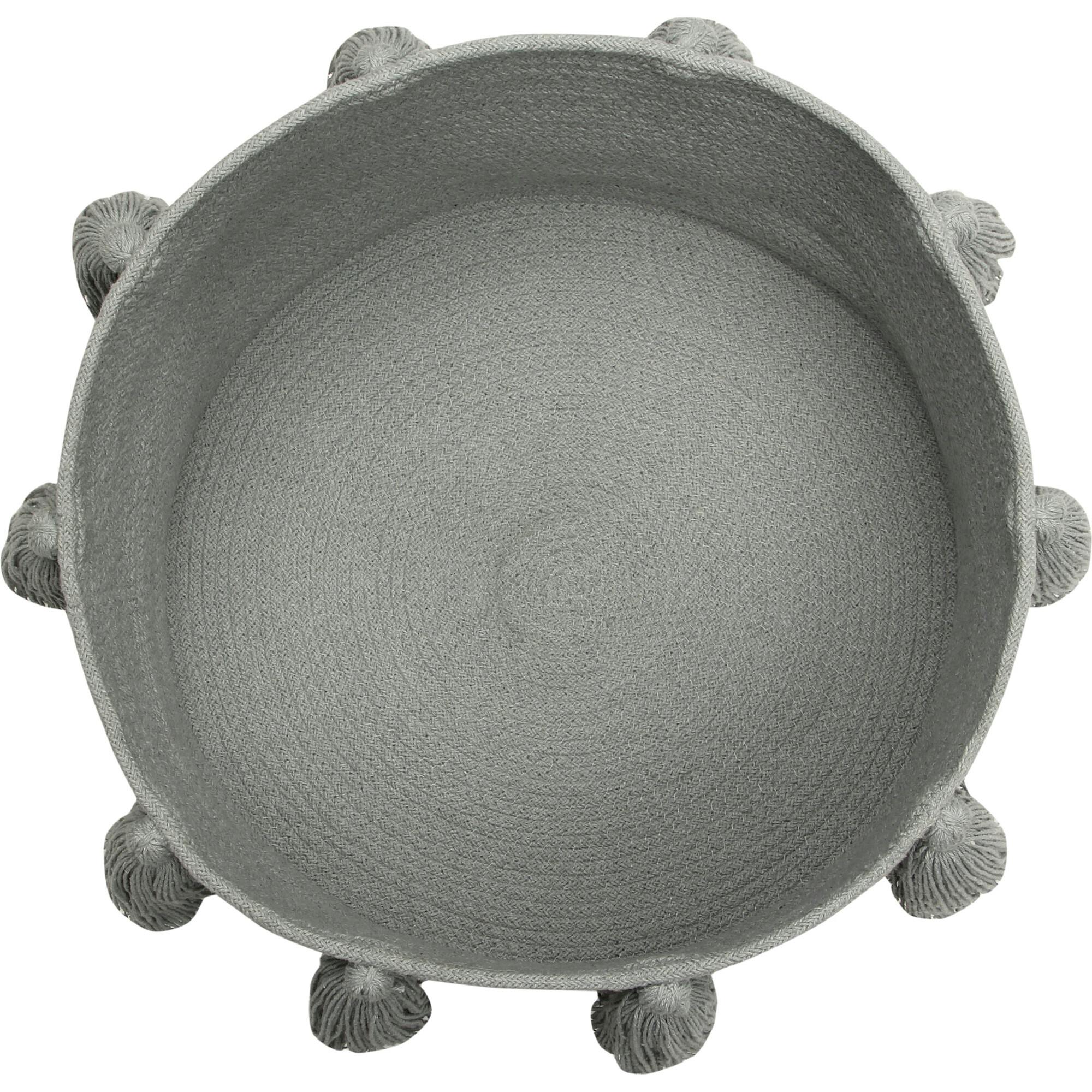 Braided Circular Basket With Tassels