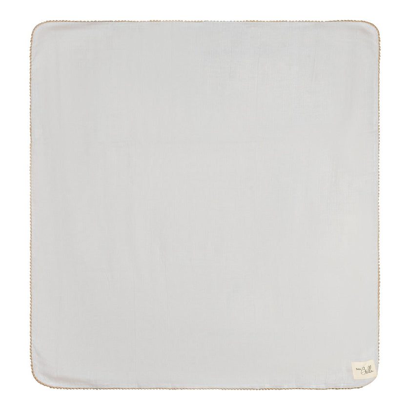 Pom Trim Gauze Swaddle