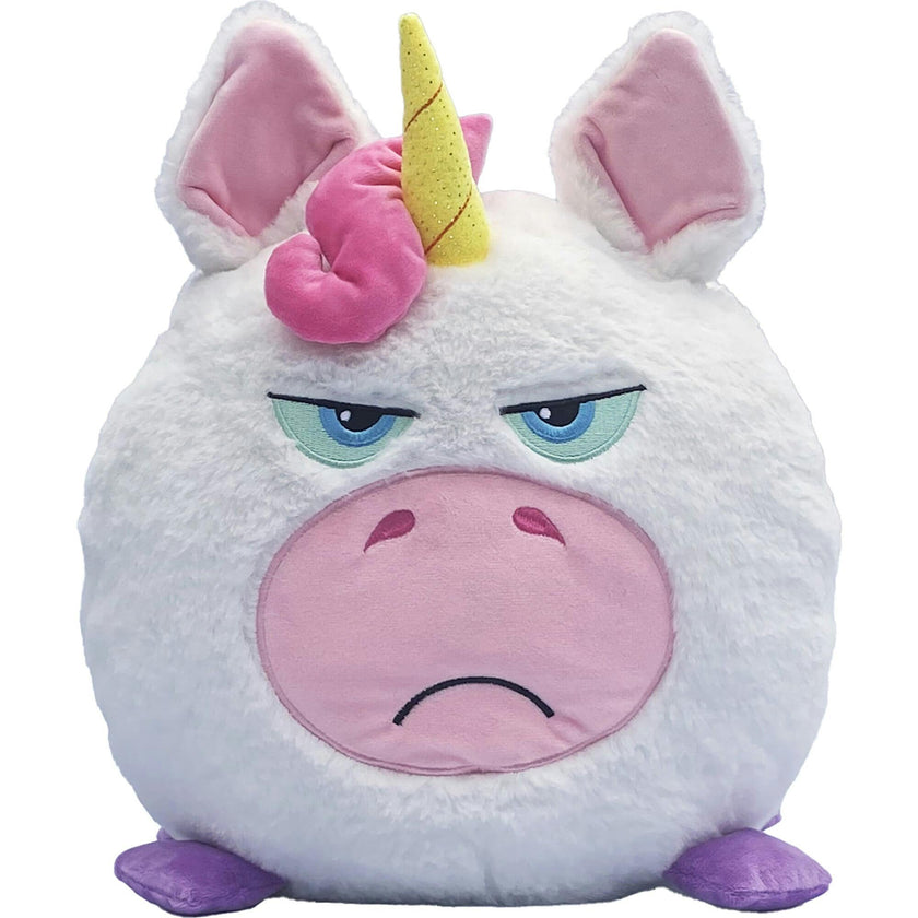 Hangry Petz: Luna - 12" White-Pink-Purple Animal Plush