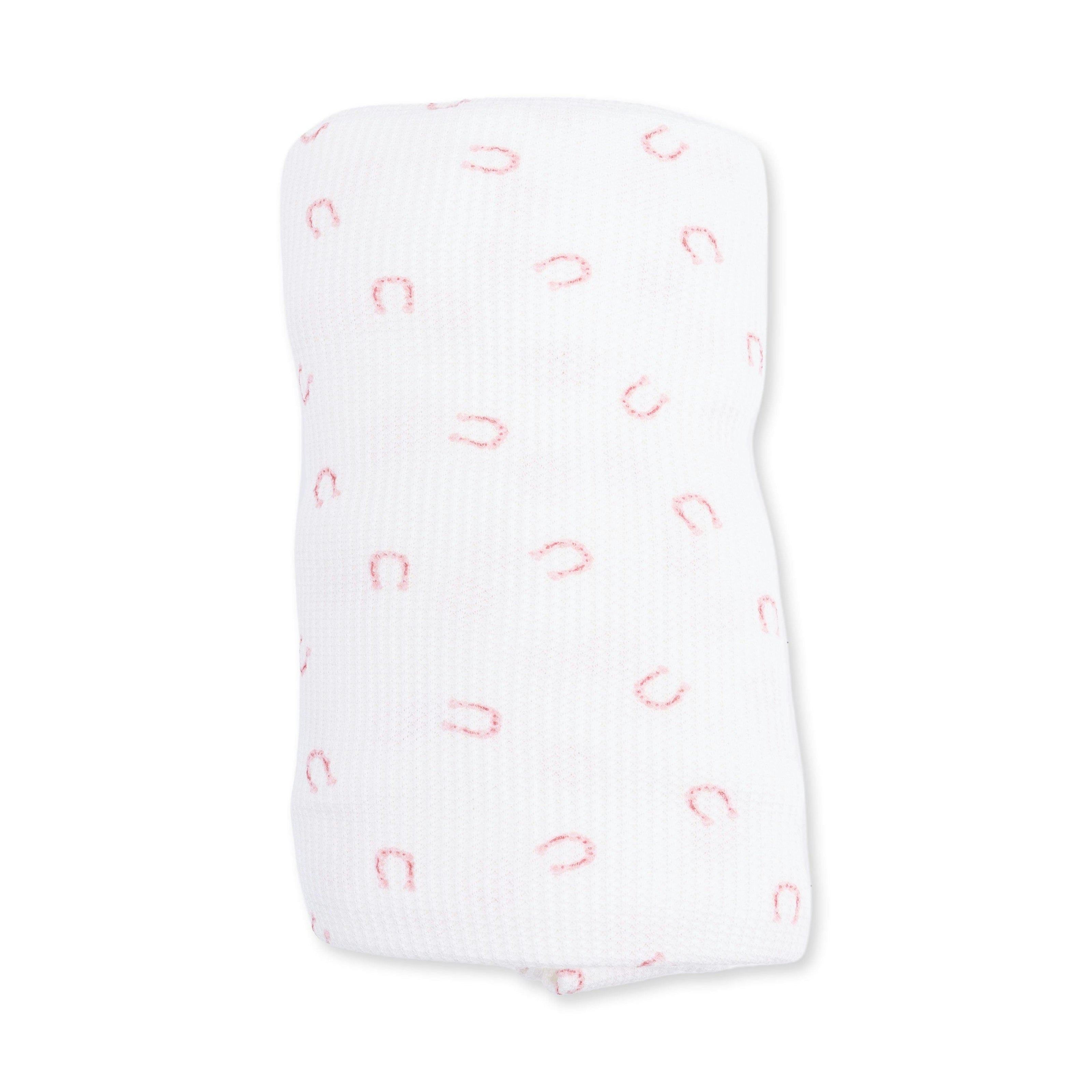Little Horseshoes Pink - Swaddle Blanket