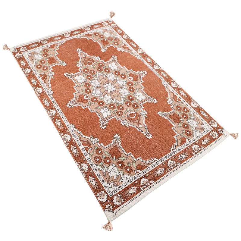 Lalitha Traditional Persian Pattern Tassel Rectangular Rug