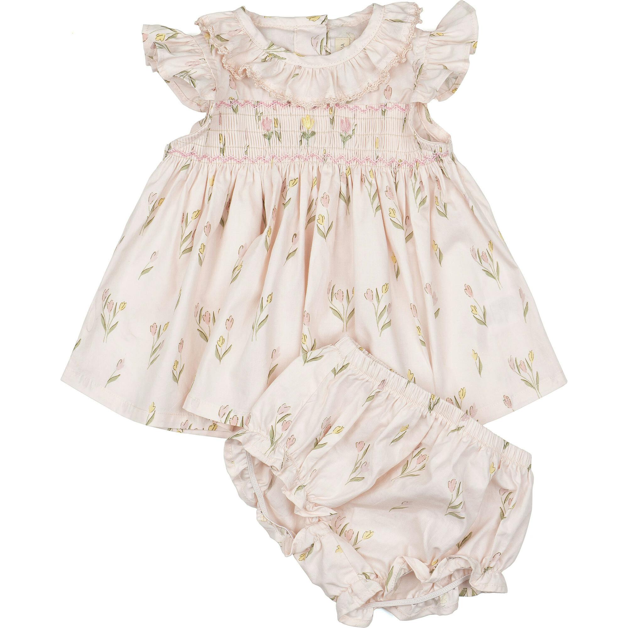 Smock Flutter Set in Dancing Tulips