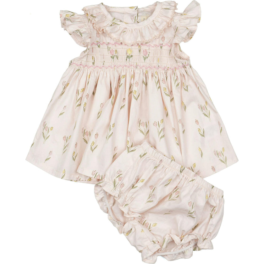 Smock Flutter Set in Dancing Tulips