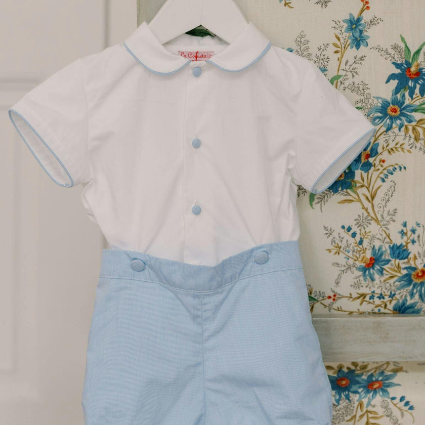Nicky Hilton x La Coqueta Blue Stripe Chasen Baby Boy Set