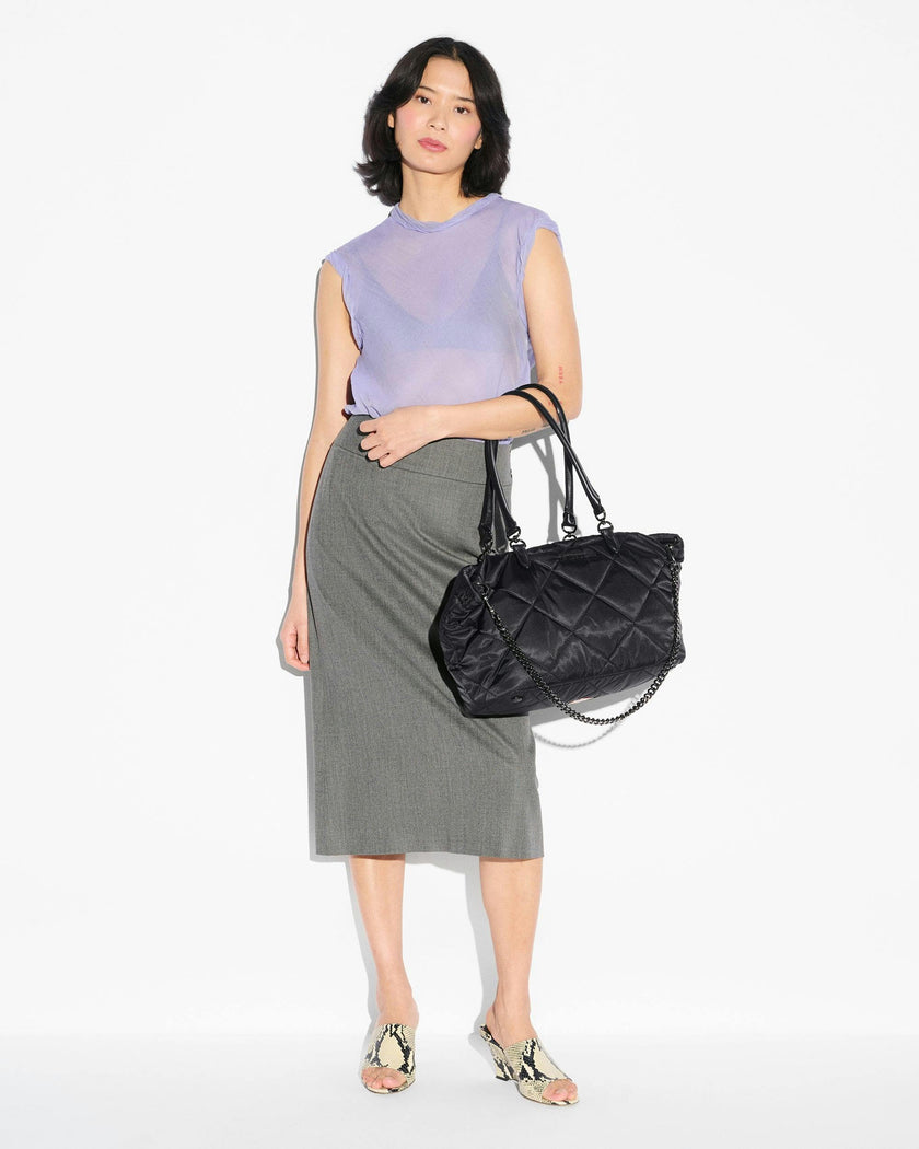 Black Medium Madison E/W Tote