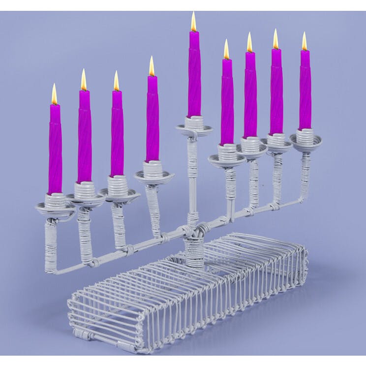 Licht Wire Square Arm Menorah