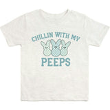 Chillin With My Peeps Checker Easter Short Sleeve T-Shirt - Ash
