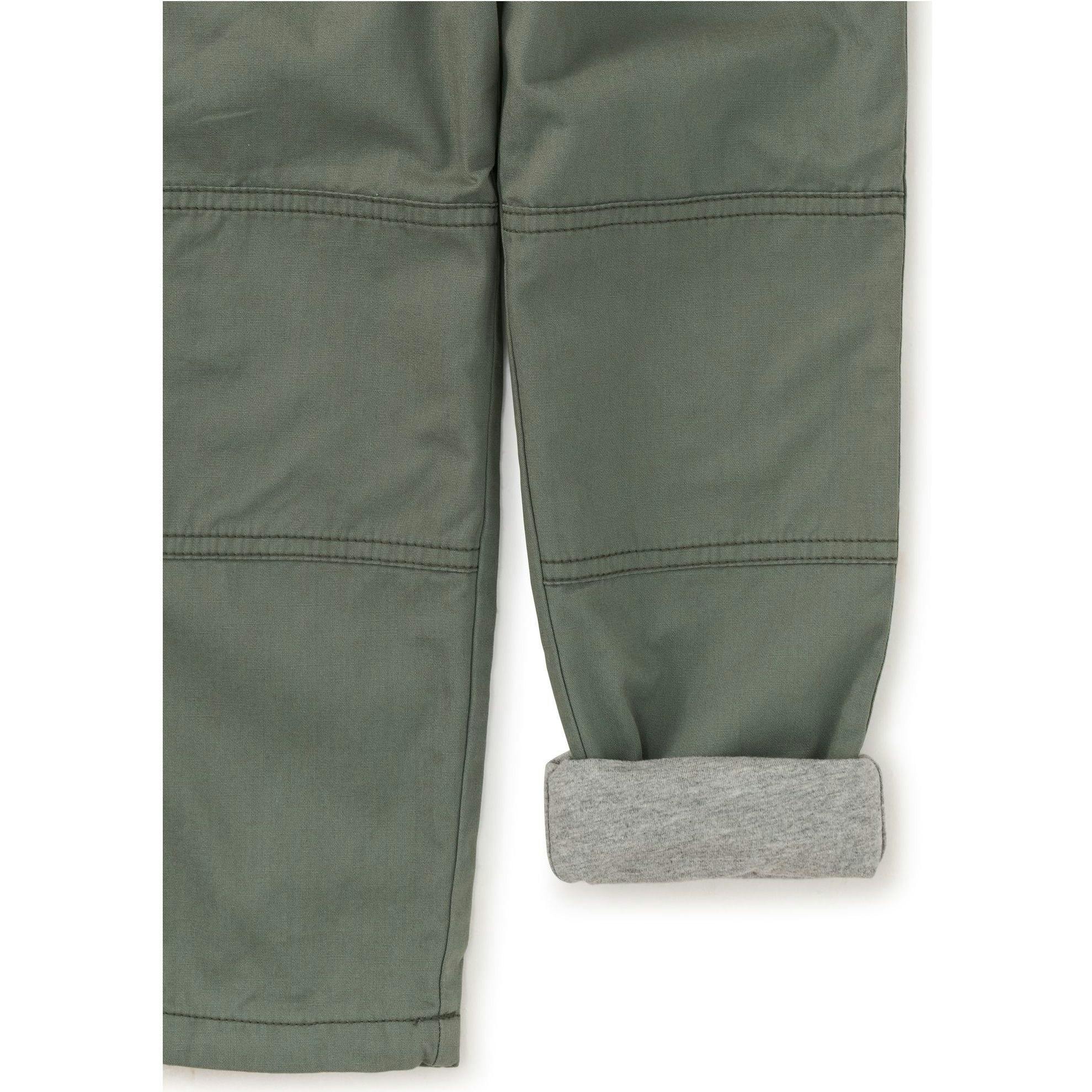 Cozy Does It Elastic Waist Drawstring Lined Pants, Green