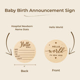 Baby Girl Organic Cotton Newborn Coming Home Outfit with Custom Wooden Name Sign Gift Set
