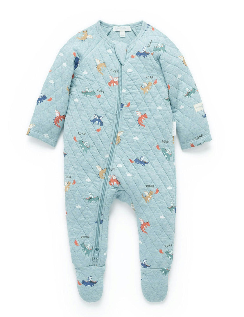 Quilted Growsuit Dragon Print