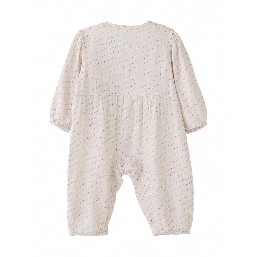 Cream Lace Dot Romper
