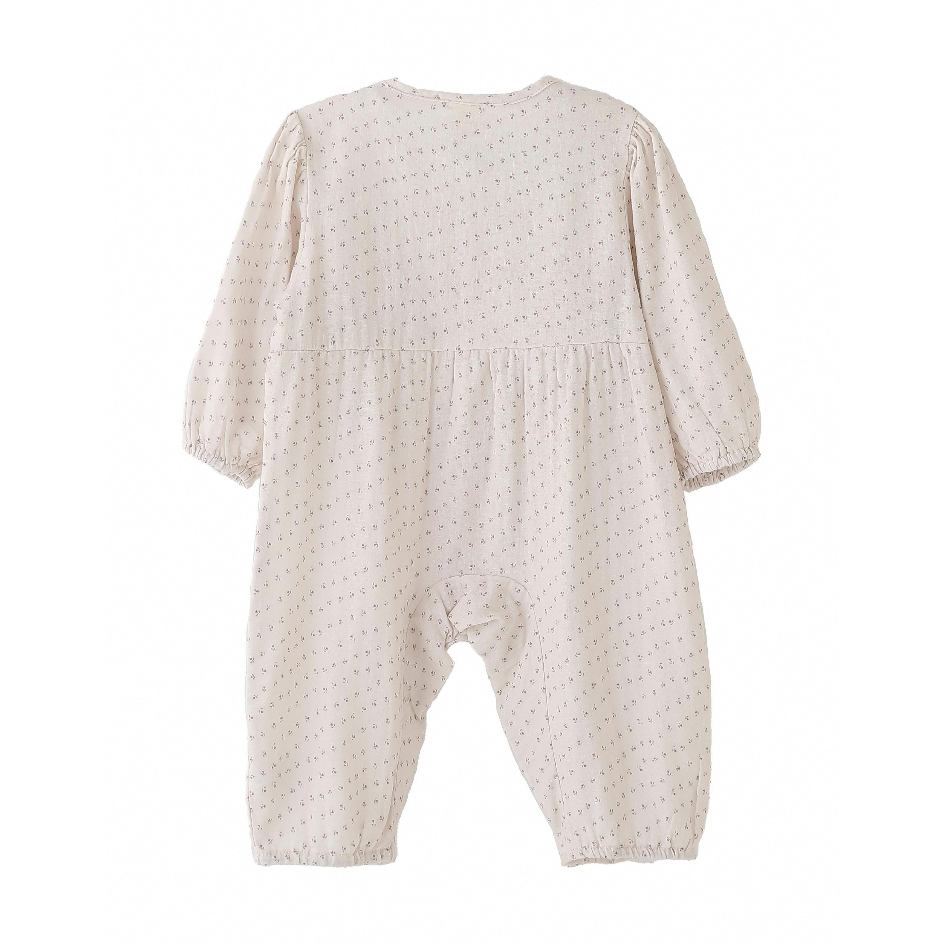 Cream Lace Dot Romper