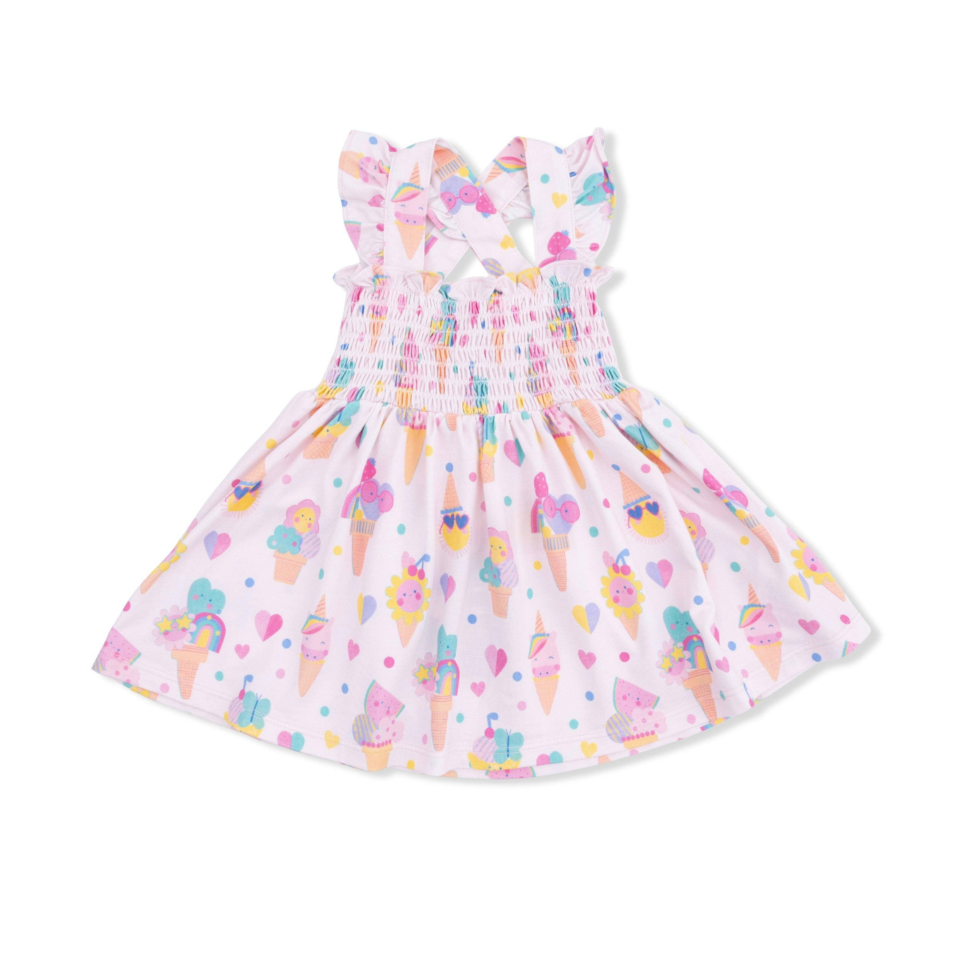 Ice Cream Fun Crew - Smocked Top with Bloomer