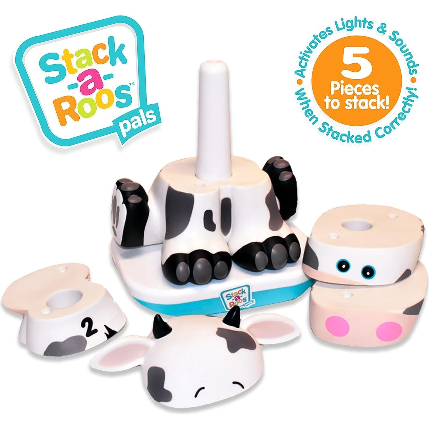Stack-a-Roos Pals Nesting Stacking Baby Toy w/ Lights & Sounds: Baby