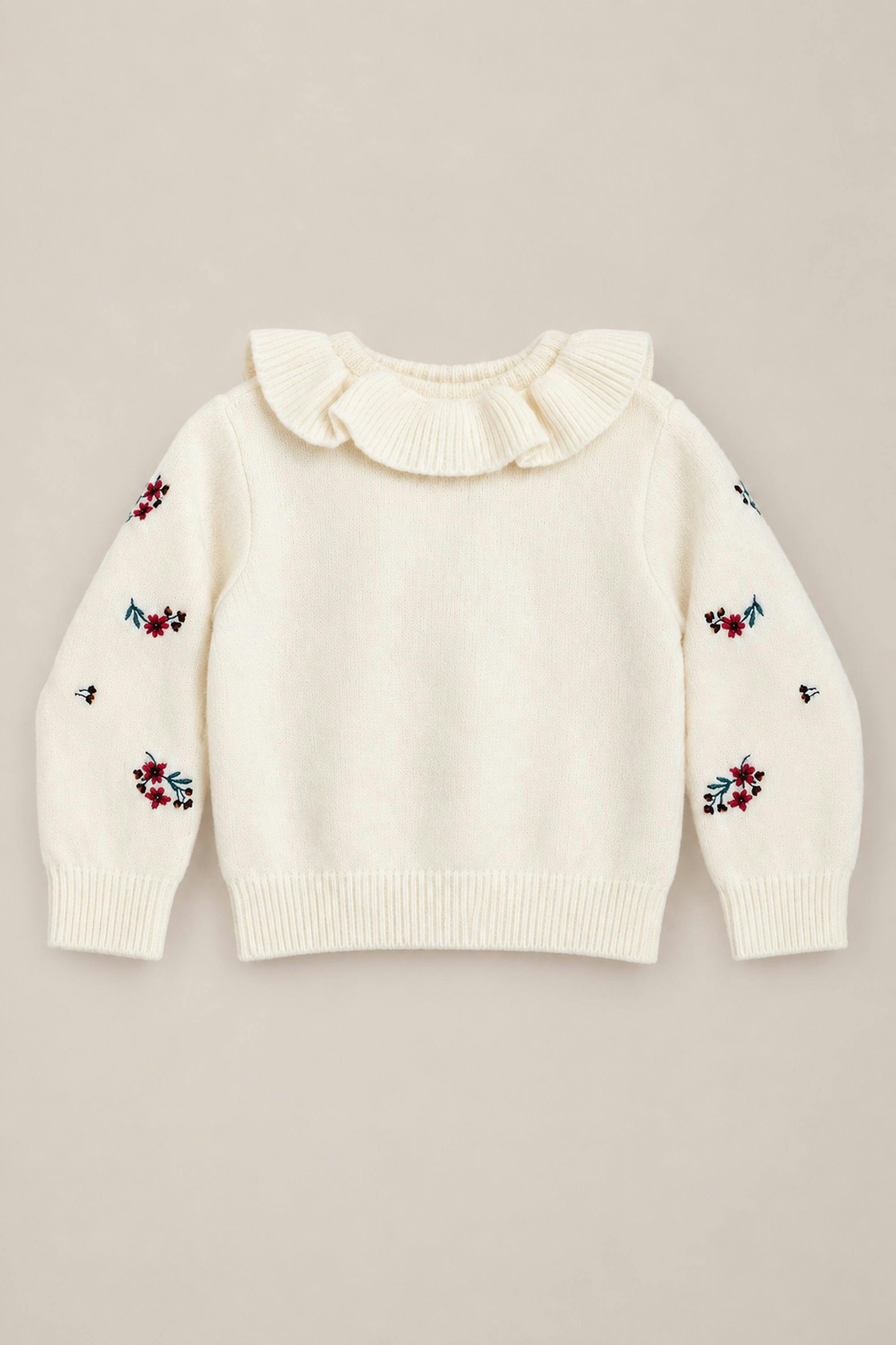 Baby Dottie Cardigan in Ivory Jubilant Bloom