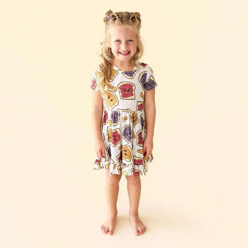 Peanut Butter Jelly Time Ruffled Twirl Dress