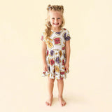 Peanut Butter Jelly Time Ruffled Twirl Dress