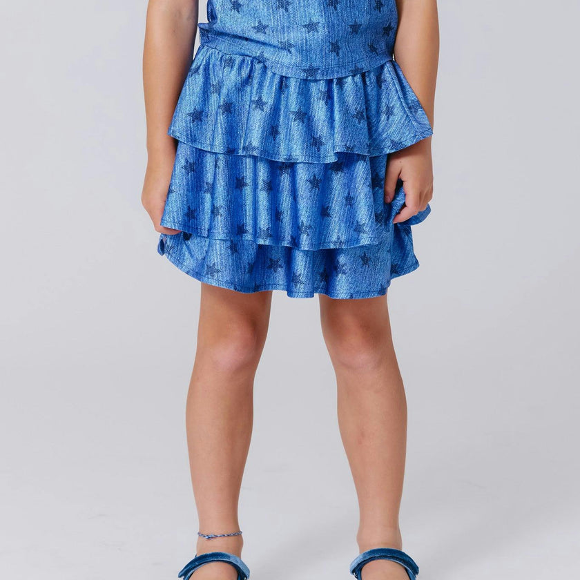 Girls Hi-Shine Tiered Skirt