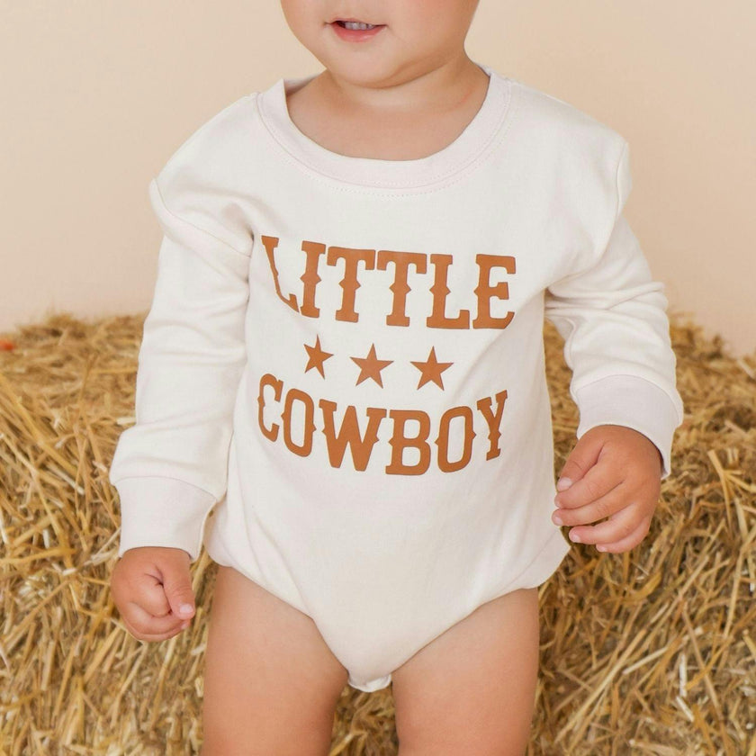 Little Cowboy Long Sleeve Romper