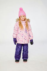 Two Piece Play Snowsuit Pink Mini Flower Print