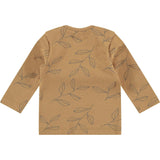 Long Sleeve Leaf Graphic Print Shirt