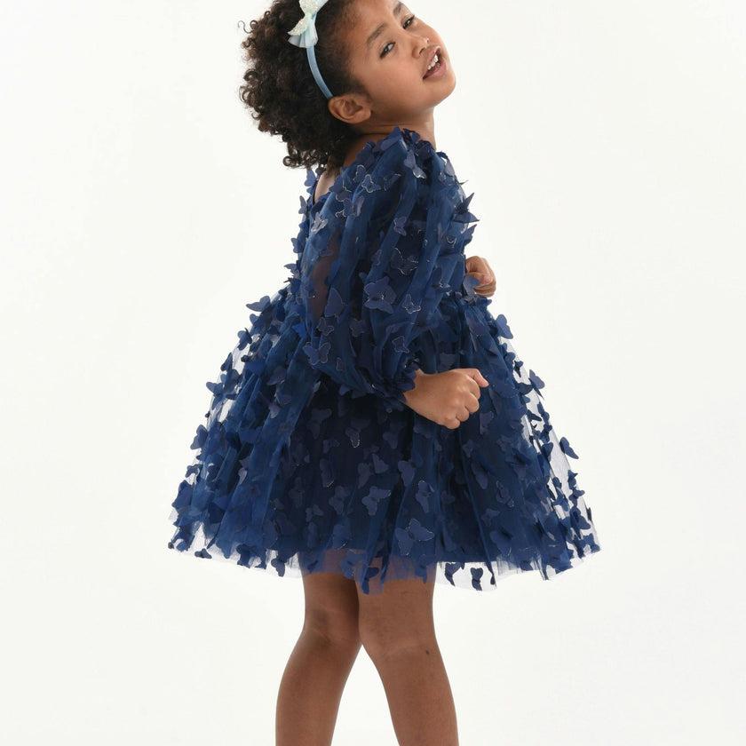 Navy Bell Mariposa Dress