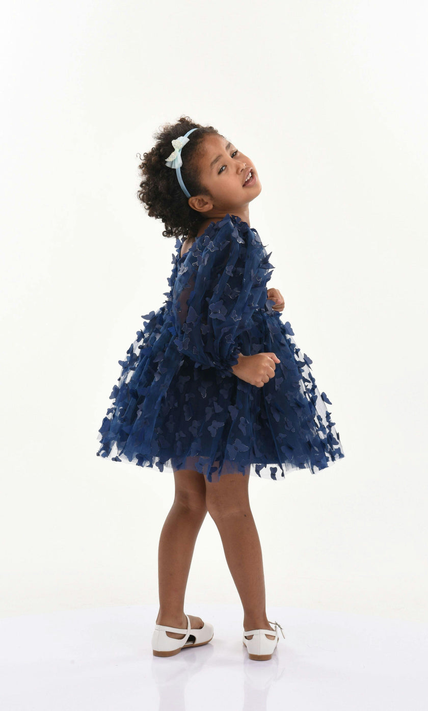 Navy Bell Mariposa Dress