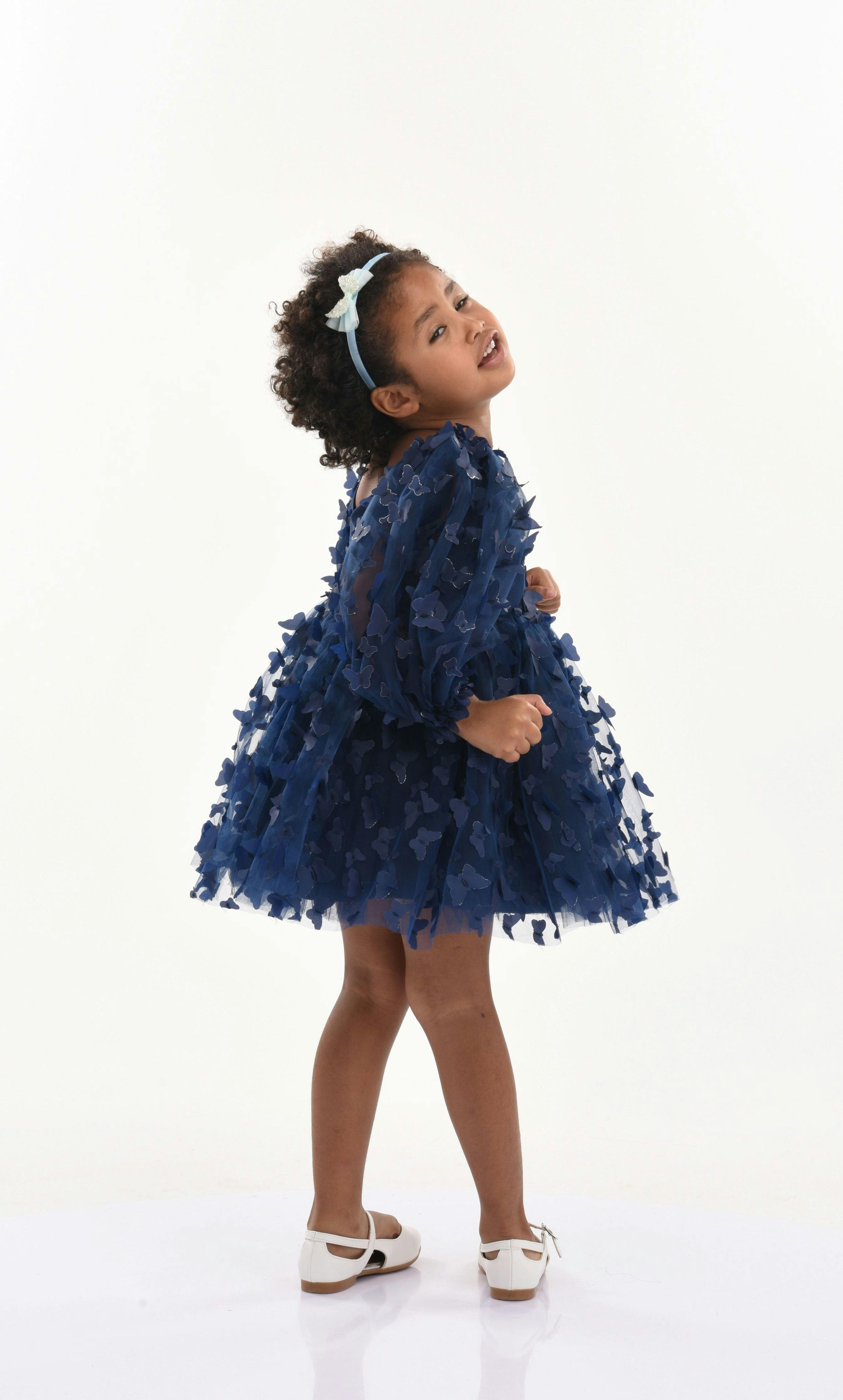 Navy Bell Mariposa Dress