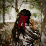 Mademoiselle Velvet Bow, Red