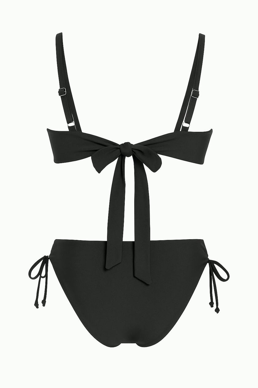 Kenzie Stripe Twist Knot Bikini - Juniors