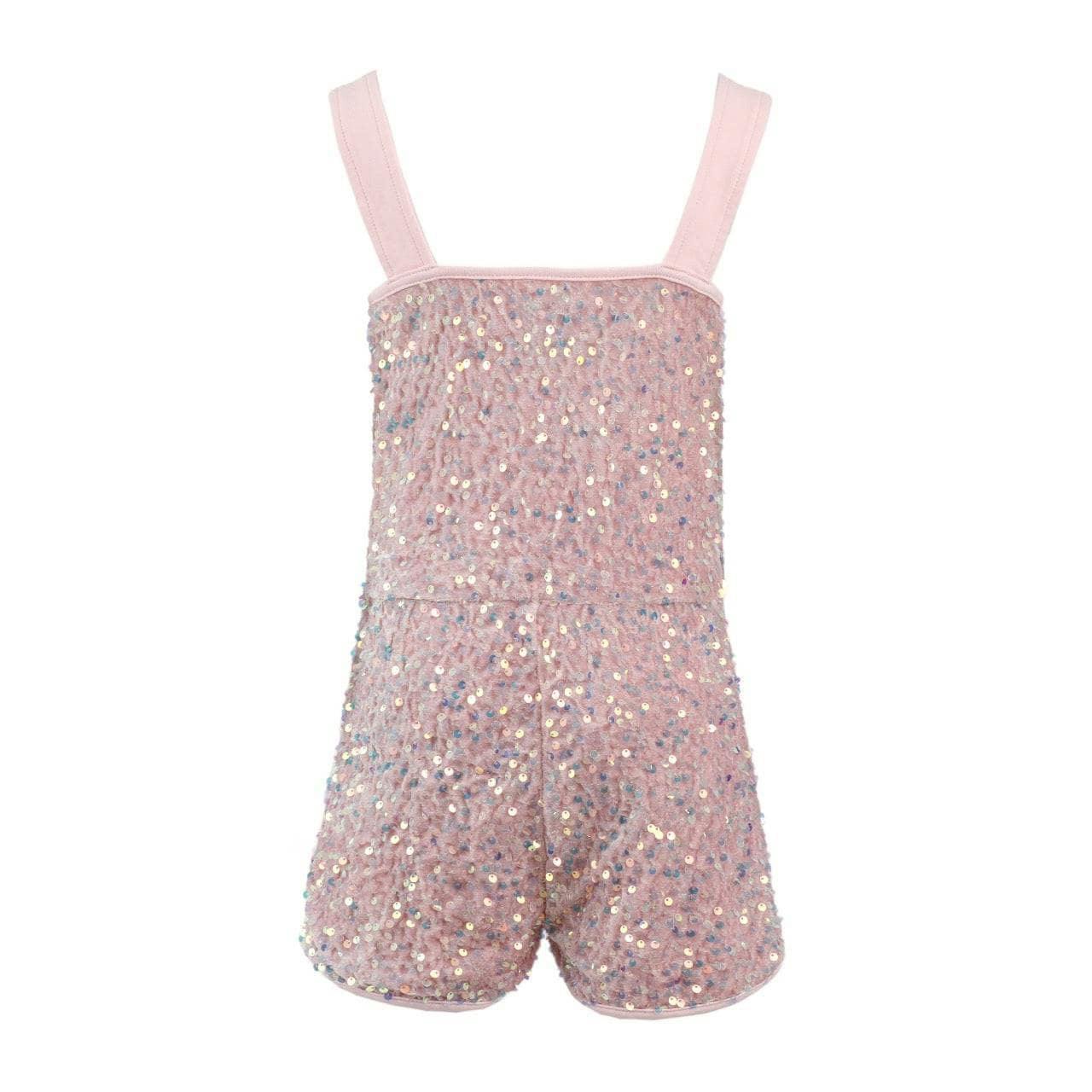 Pretty in Pink Sequin Overalls