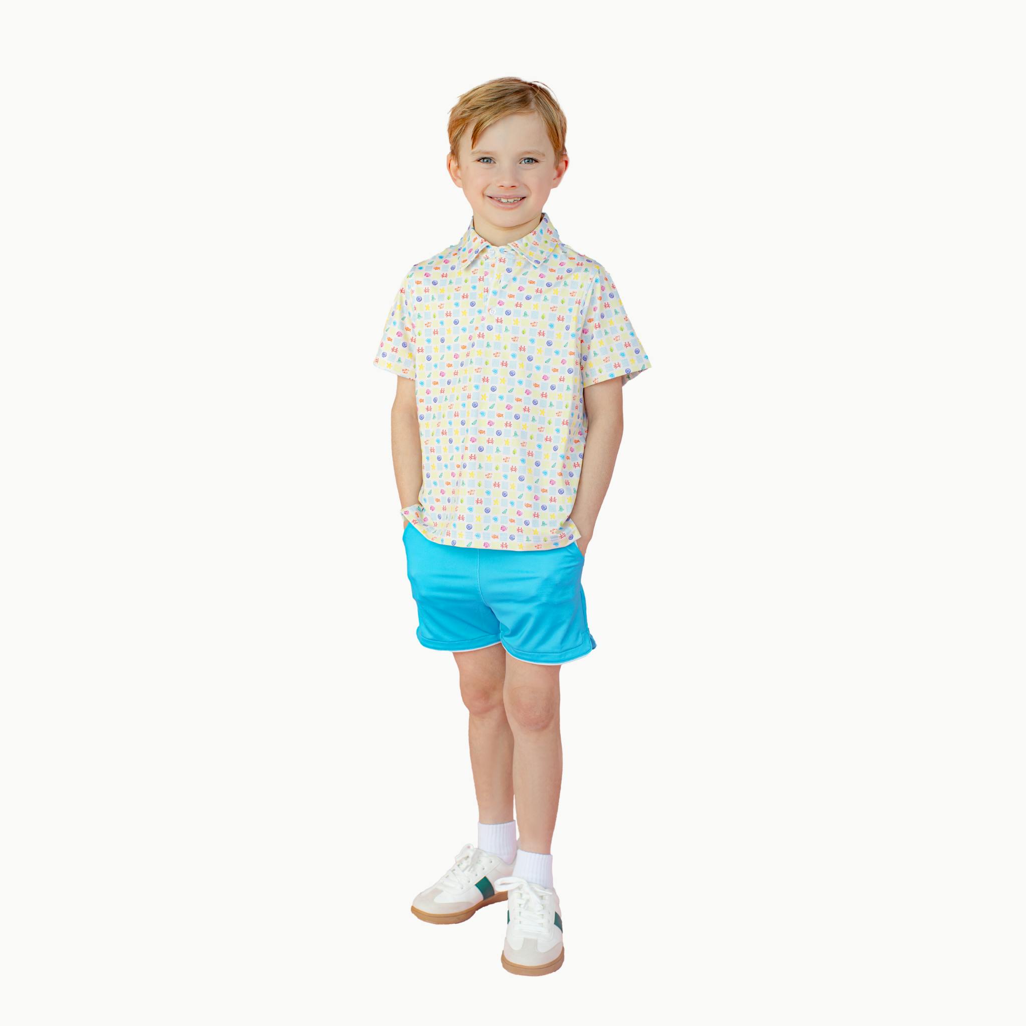 Boys' Performance Polo in Sea Life
