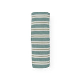 Stretch Knit Swaddle Blanket - Blue Vintage Stripe