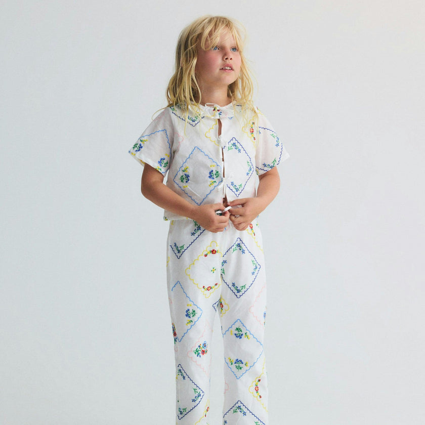 Jacinthe Pant Multicolor Embroidery
