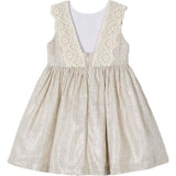 Linen Ornamental Sleeveless Dress