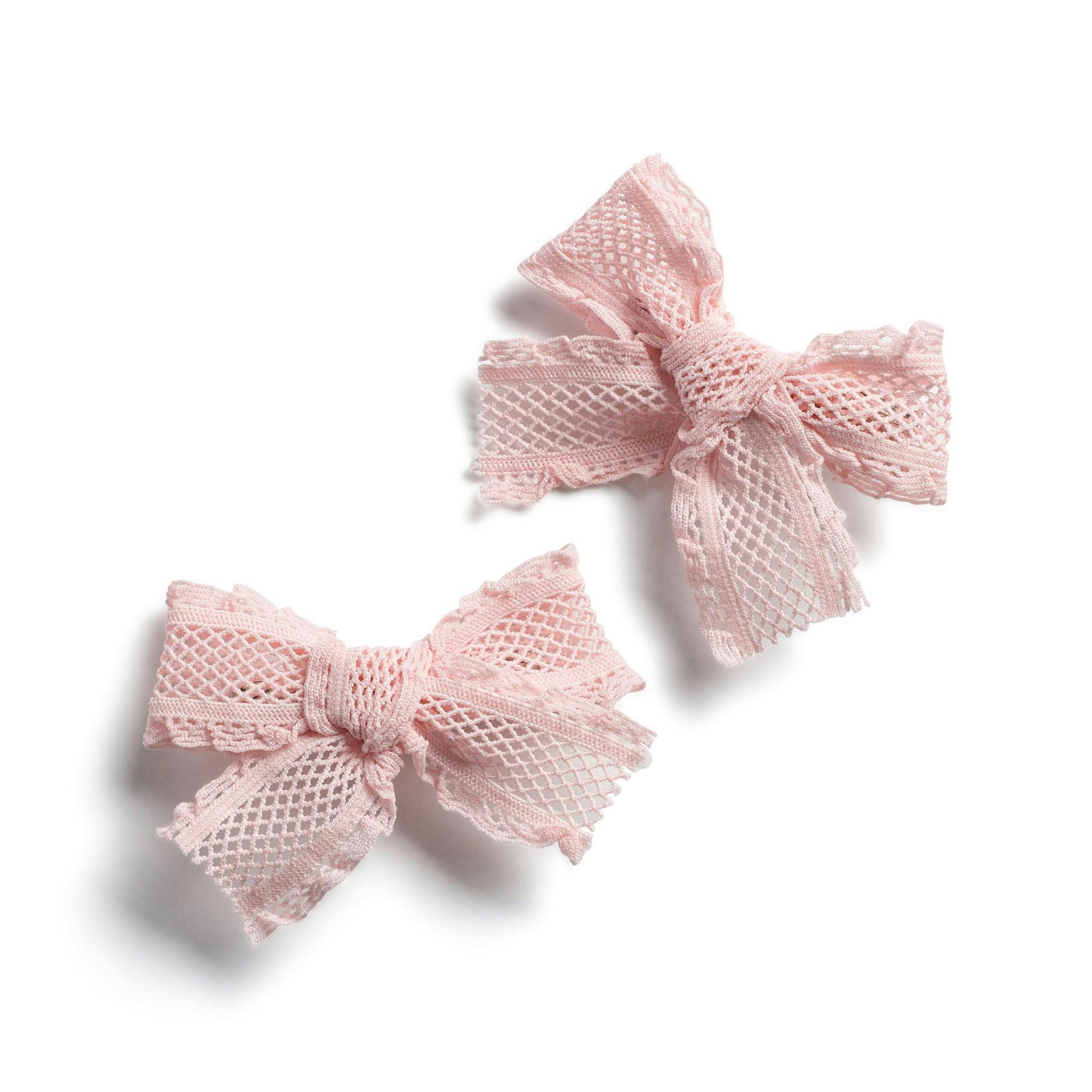Halo Luxe Mae Lattice Lace Double Clip Set - Ballet Slipper