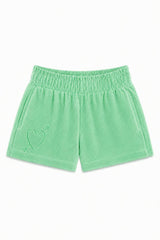 Sammie Camp Green With Heart & Arrow Terry Shorts