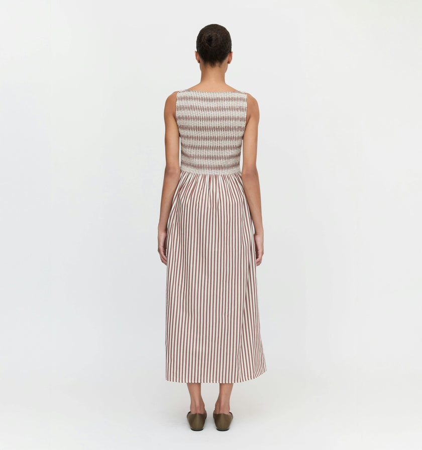 The Cosima Nap Dress - Rust Stripe