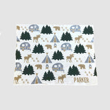 Monogrammed Happy Camper Baby Throw