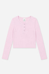 Ultra-Soft Rib Long Sleeve Fitted Henley