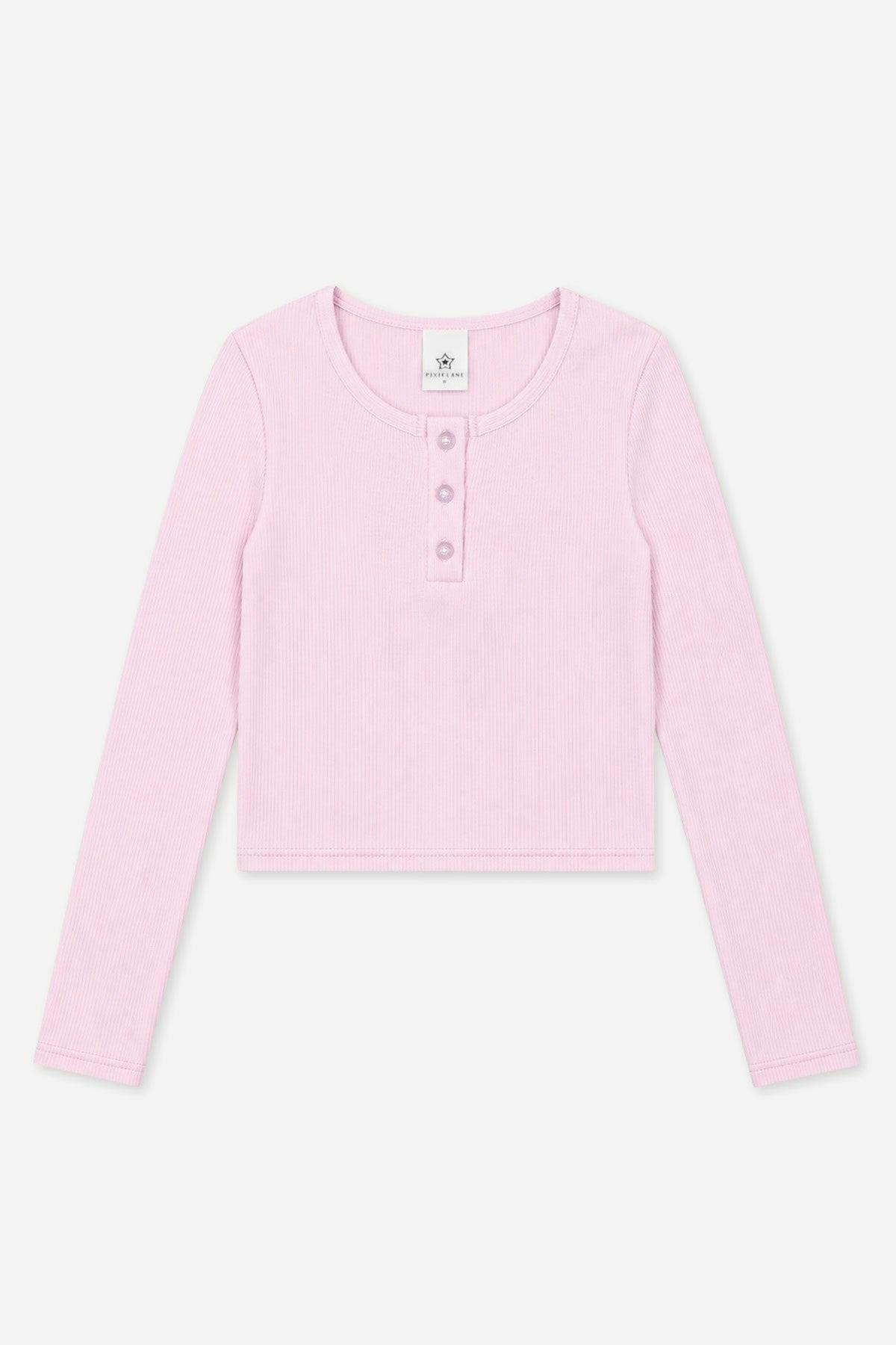 Ultra-Soft Rib Long Sleeve Fitted Henley