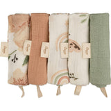 Parker 5-pc. Cotton Baby Washcloth Set (Pink Floral)