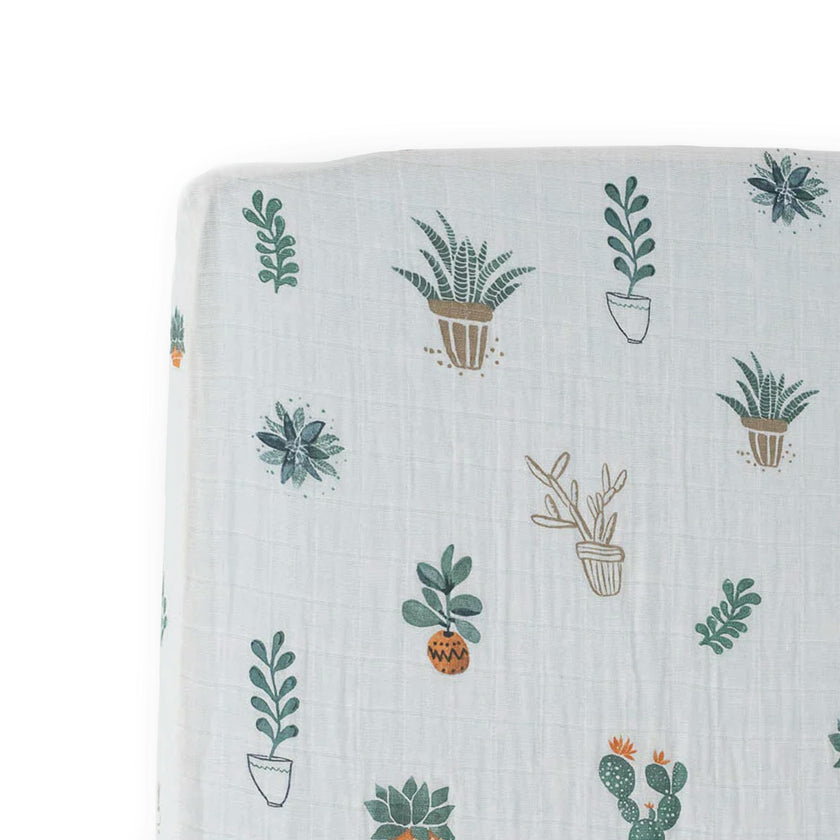 Cotton Muslin Crib Sheet - Prickle Pots