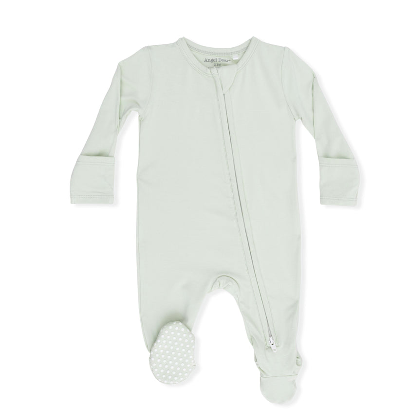Solid Bok Choy - 2 Way Zipper Footie