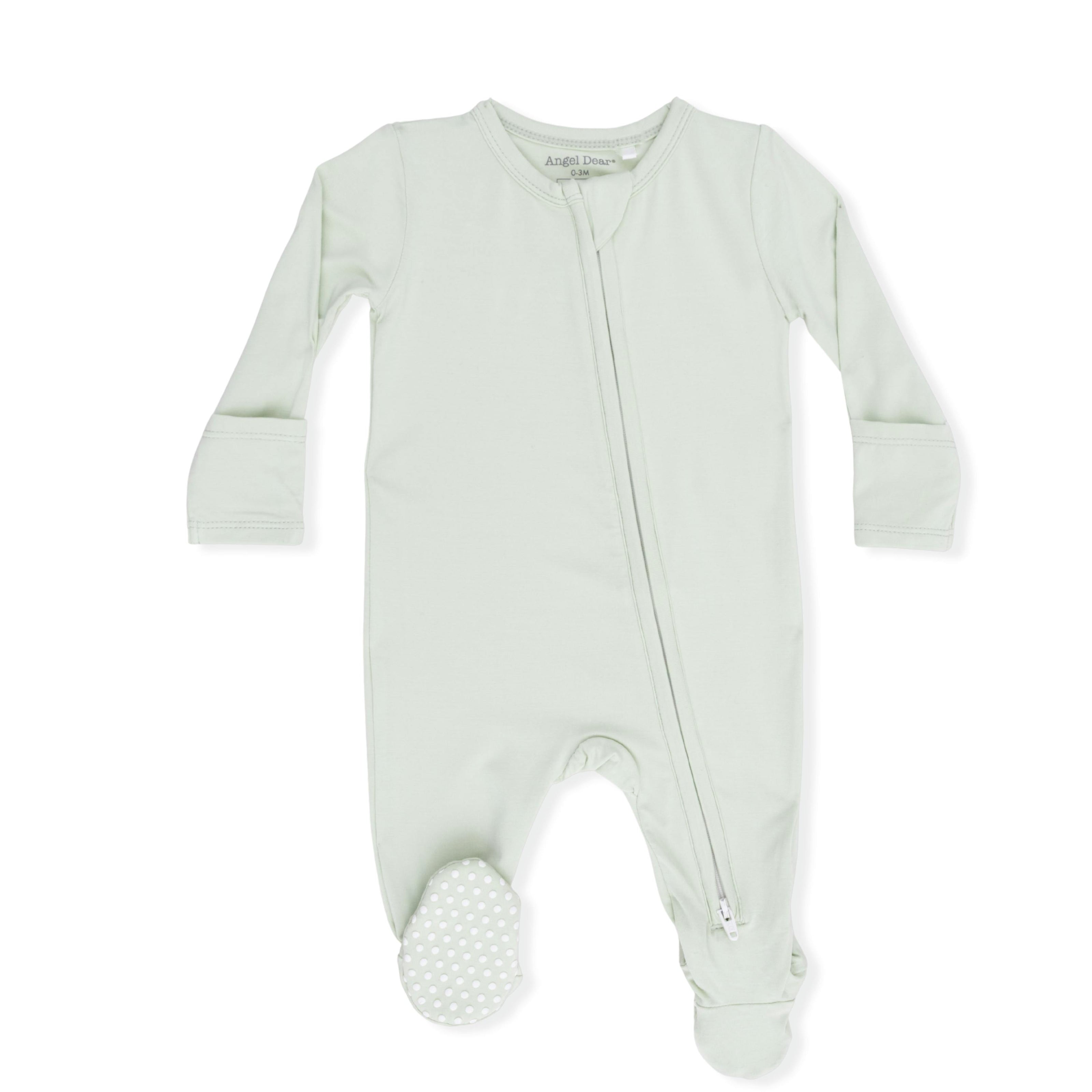 Solid Bok Choy - 2 Way Zipper Footie