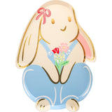 Bunnies In The Garden Overalls Large Plates